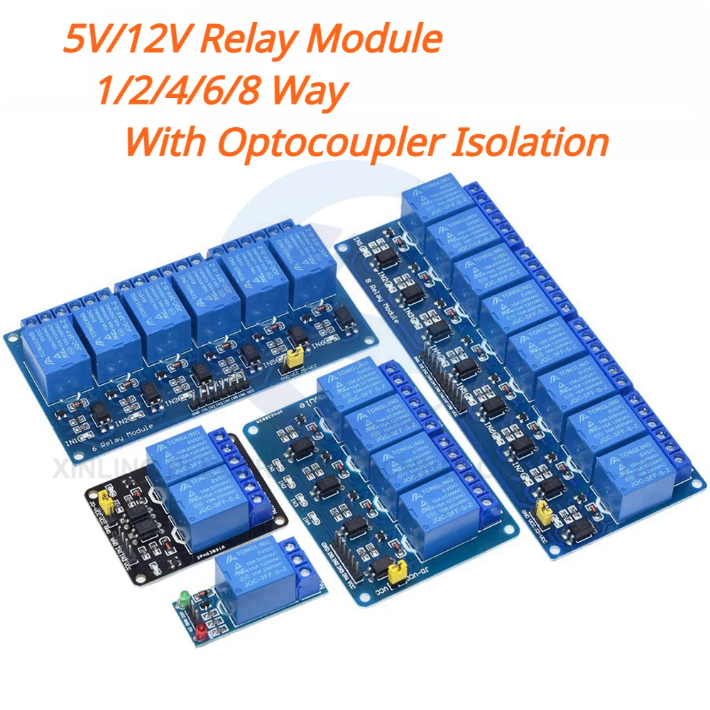 Home Automation Arduino - 5/12V 1/2/4/6/8 Channel Relay Module With
