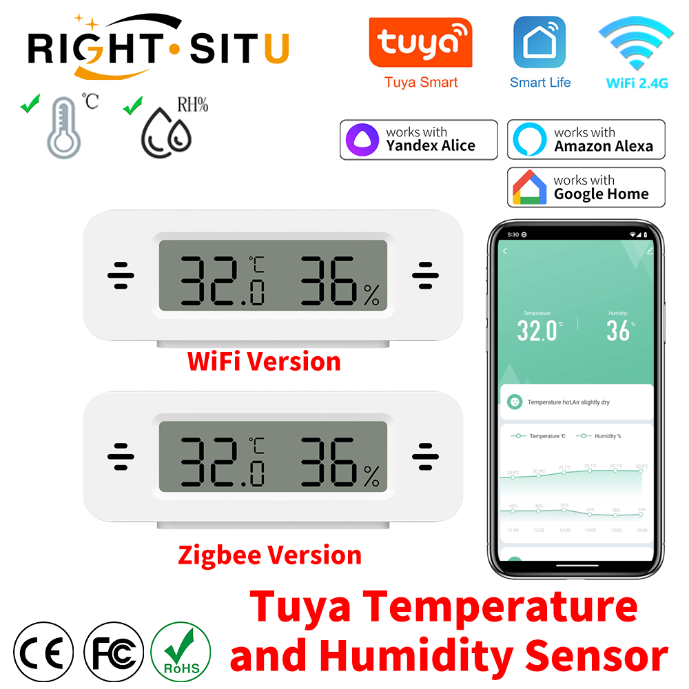 Tuya WiFi Zigbee Mini Temperat - Home Automation Technology review and price