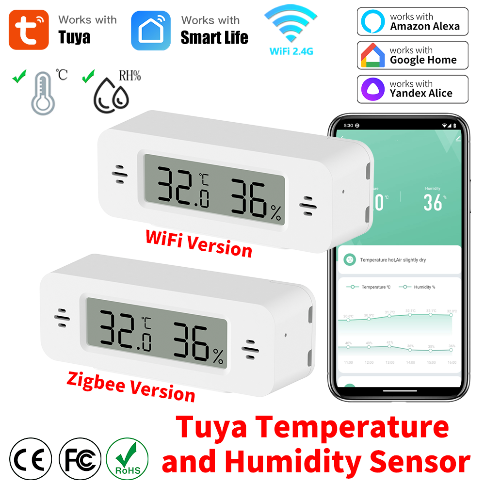 Tuya WiFi/Zigbee Temperature H - Home Automation Technology review and price