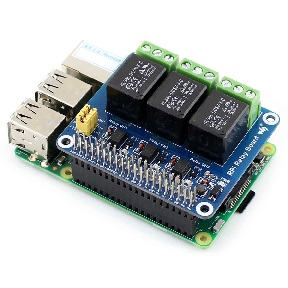 Waveshare 5V 3-Channel Relay M - Pi Zero W Board review and price