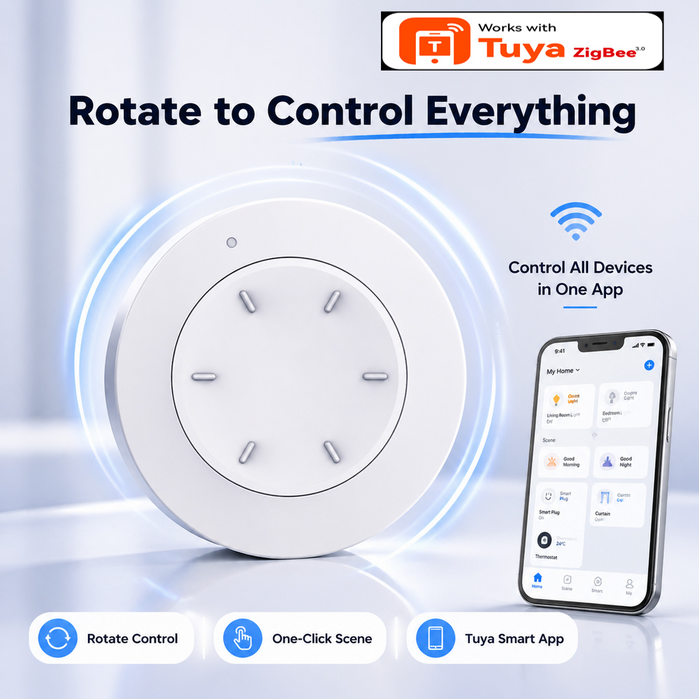 Smart ZigBee Knob Switch Work  - Home Automation Technology review and price